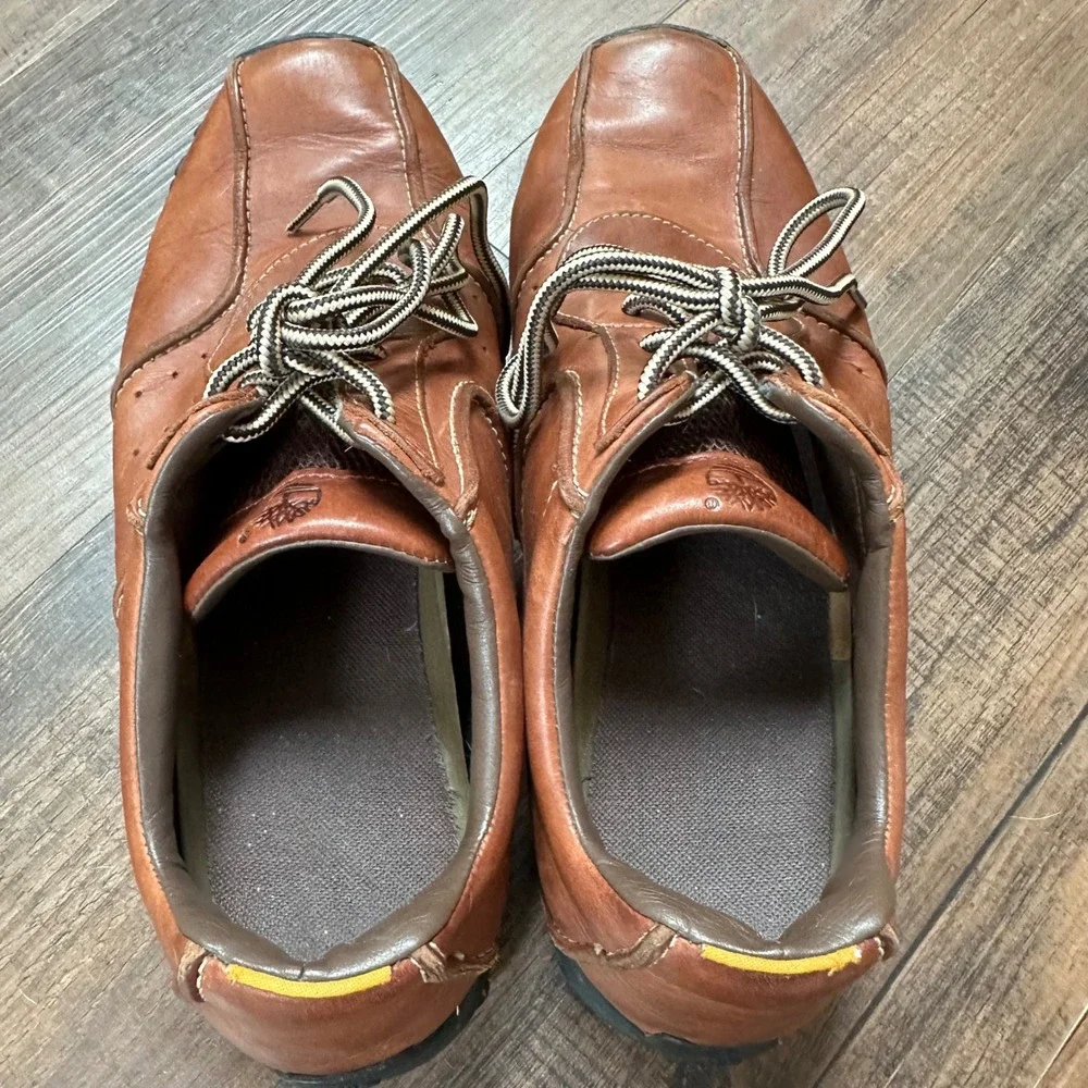Timberland Mens Brown Leather Oxford Casual Walking Shoes‎ Size 10M 55518